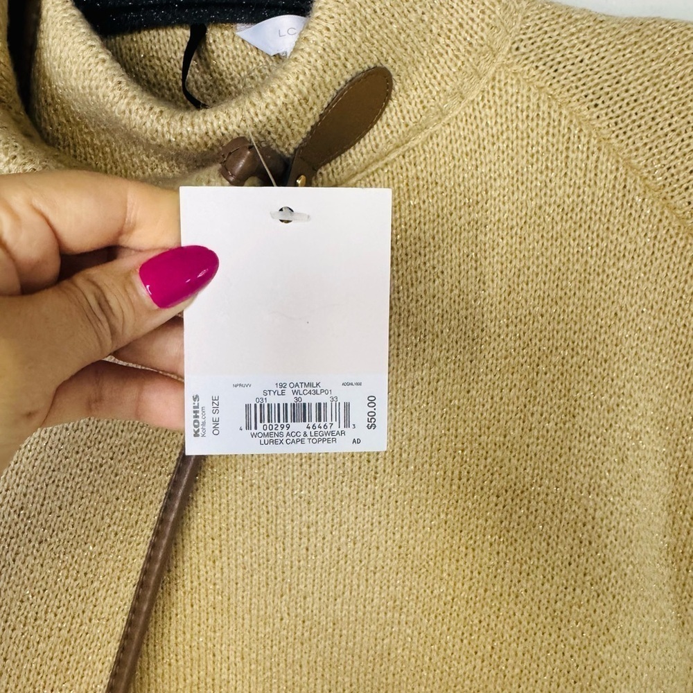 Beige Cape with Brown Trim - Picture 7 of 8
